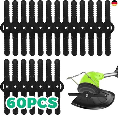 Viitech 60 Stück Ersatzmesser Rasentrimmer, 14cm Kunststoff Ersatzmesser,