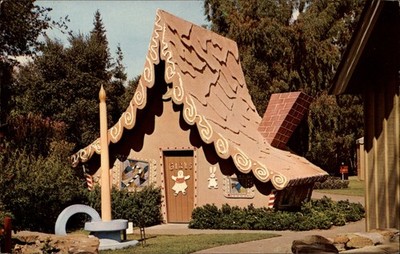 Gingerbread House Fairy Tale Town William Land Park Sacramento postcard l658