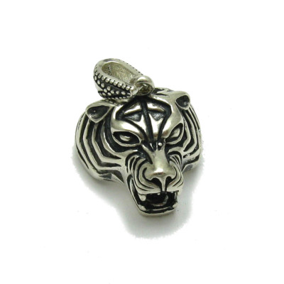 Echter Sterling Silber Anhänger Tiger solide punziert 925 handgefertigt