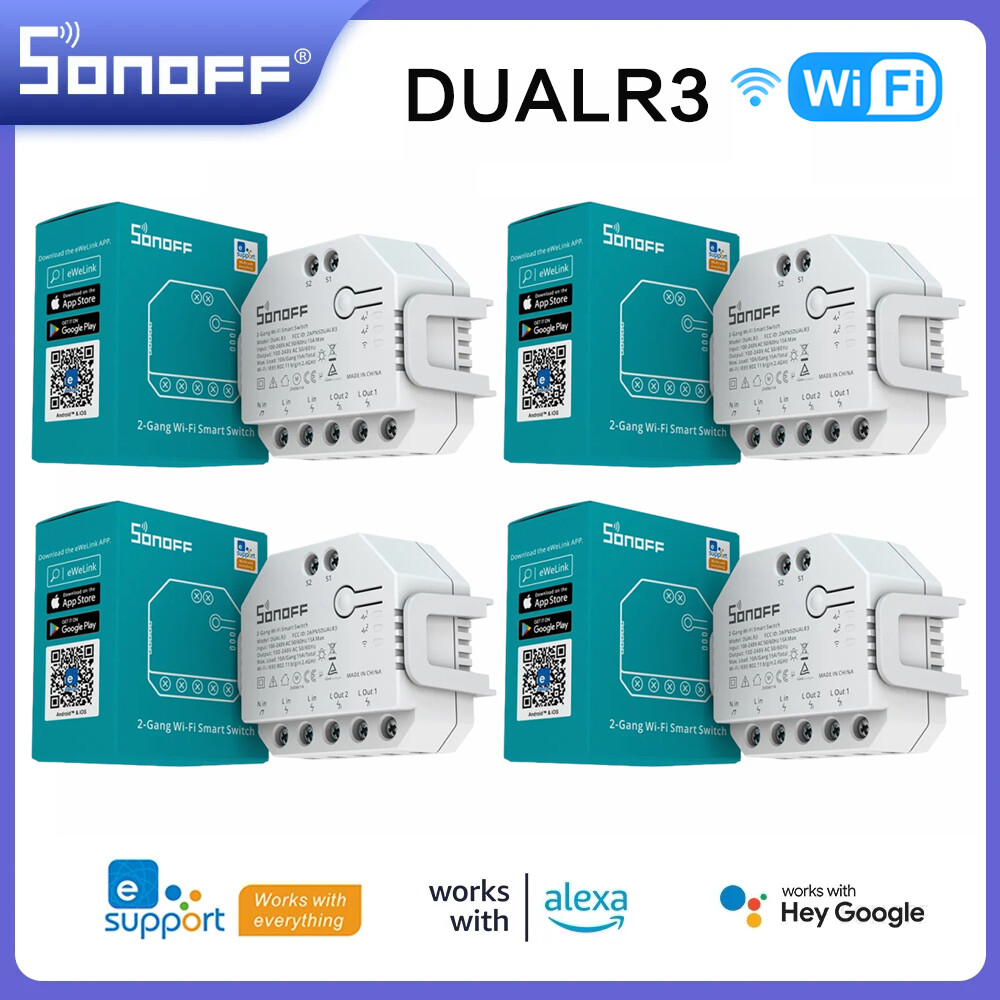 SONOFF DUALR3 2 Gang Dual Relay Module DIY MINI Smart Switch Power Metering Smar
