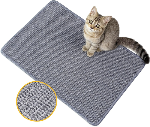 Cat Scratcher Mat,Natural Sisal Cat Scratch Pad,Horizontal Floor Cat Scratching - 第 1/9 張圖片