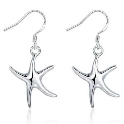 Silver Earrings Drop Dangle Women Jewellery Long Hook Gift Leaf Fashion Tassel - Picture 99 of 104