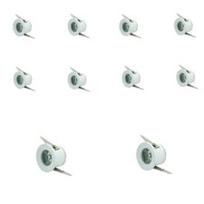 10 x 1w LED White Spotlight Recessed Mini Cabinet Lamp Ceiling Spot Light