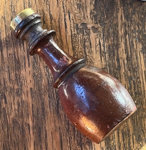 Antique Selkirkshire Constabulary Police Wax Seal Stamp c/w Turned Treen Handle - Picture 3 of 4