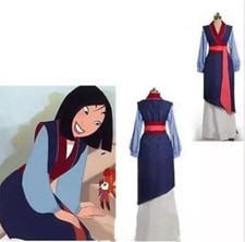 Hua Mulan Dress Mulan Princess Fancy Dress Blue  Pink Cosplay Han Chinese Costume