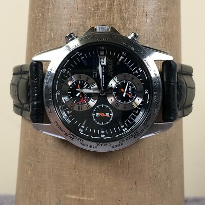 Seiko Men 5T82-0AH0 Chronograph Date Leather 38mm Quartz Analog