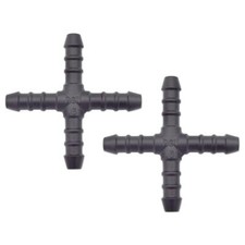 2 x You.S Original Hose Connector Intermediate Piece RGV Ø 6x6x6x6 Mm - X Shape