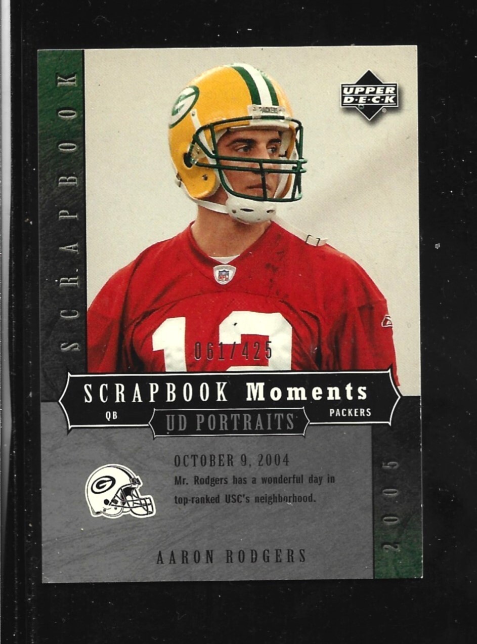 Aaron Rodgers Upper Deck Portraits Scrapbook Moments #7 Base