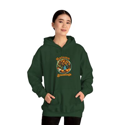 Autumn Blessings Vintage Style Hooded Sweatshirt