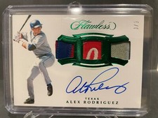 🔥 ⚾️ 2020 Panini Flawless Alex Rodriguez Texas 3 Patch Auto Jersey # 3/3  ⚾️ 🔥