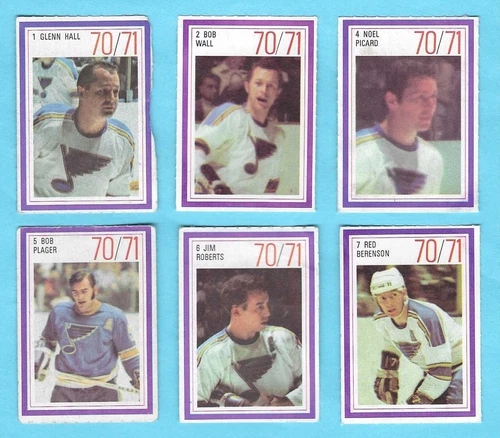 1970-71 Esso Power Players St Louis Blues Lot of 13! Hall Plager Wakely! Used!