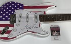 STEVE VAI SIGNED USA FLAG ELECTRIC GUITAR G3 LEGEND FULL SIGNATURE JSA COA — photo 2