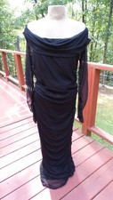 New - Black Off the Shoulder Formal Holiday Party Evening Dress size 2XL