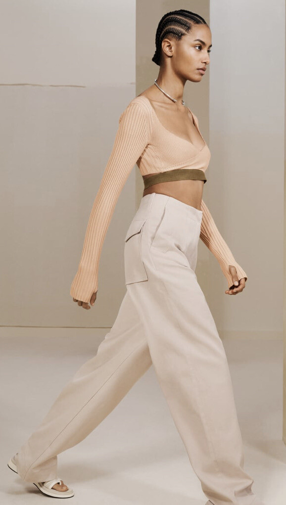 Zara SRPLS Limited Edition crop top, NWT, M, Champagne image 3