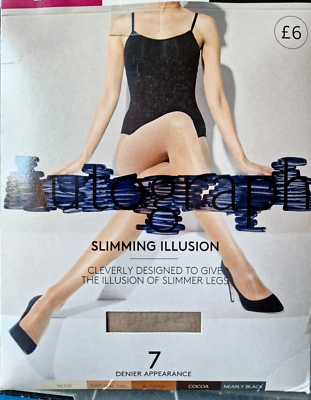 M&S Denier Bare Slimming Illusion Tights X-Large Natural Tan