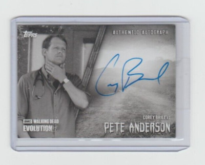 TOPPS WALKING DEAD EVOLUTION COREY BRILL/PETE ANDERSON AUTOGRAPH CARD #/10!!