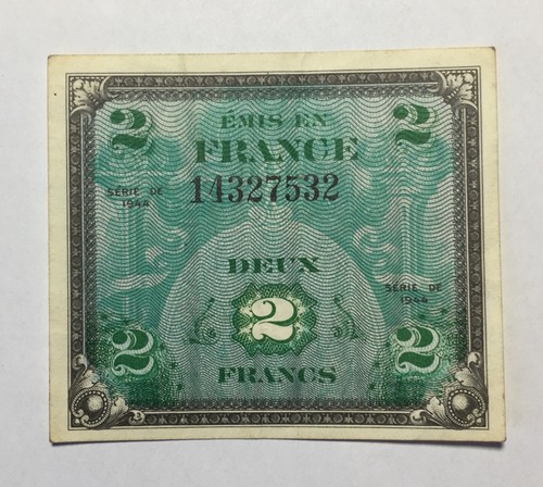 Francia 2 Franchi Serie De 1944 Emissione Seconda Guerra Mondiale - Foto 3 di 4