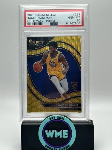 2020-21 Select James Wiseman Courtside Gold Wave Rookie PSA 10 Warriors