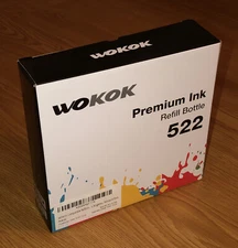 NEW Wokok Premium Ink Refill Bottle 522 - 4 Pack Sealed