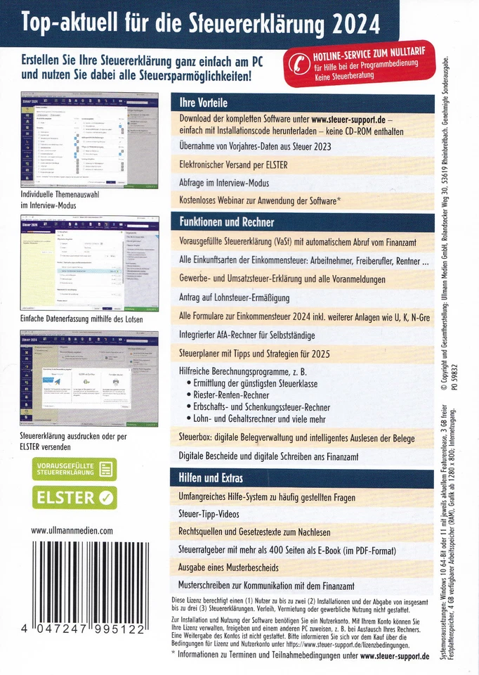 Steuer 2024 Einkommenssteuer Steuererklärung Steuerprogramm Aldi Download 24 - Bild 2 von 2