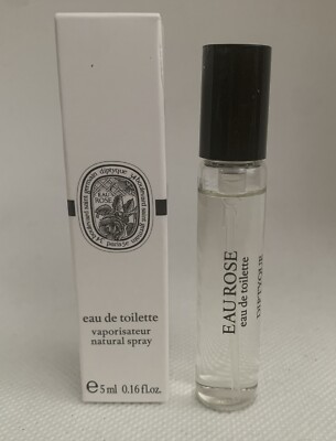 Diptyque EAU ROSE Eau De Toilette Spray 5 ml/0.16 fl.oz Travel NEW IN BOX