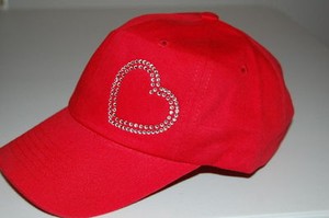 Rhinestone-Heart-Cap-Low-Profile-amp-Cadet-Caps