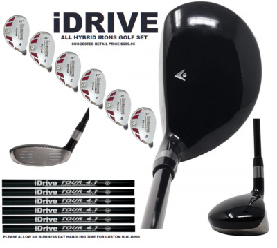 NEW iDRIVE ALL HYBRID FULL SET 4-5-6-7-8-9 SENIOR GRAPHITE SHAFT-JUMBO GRIP