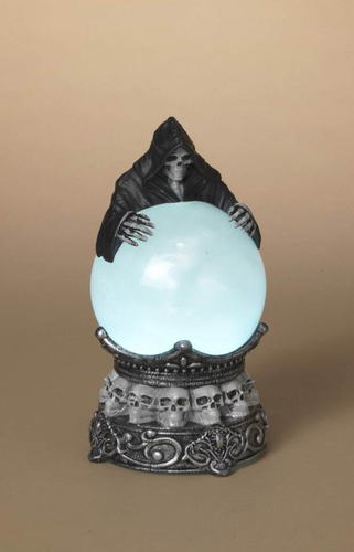 9"H Halloween Grim Reaper LED Lighted Swirling Smoky Water Globe USB B/O 2730750 - Picture 2 of 2