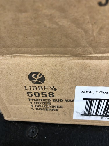 1 Case (12) Libbey 5058 Miniature Pinched Bud Vase 3.5" 50's Style Safely Shiped - Picture 2 of 2