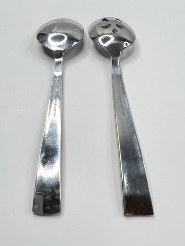 Wallace FLAUTO MODERNO - 2 cucchiai da portata 8 1/8" acciaio inox lucido a costine - Foto 9 di 11