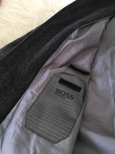 NWT BOSS HUGO BOSS SPORT REMMO TECNO WOOL CHARCOAL GRAY COAT SIZE 50 - Picture 14 of 16