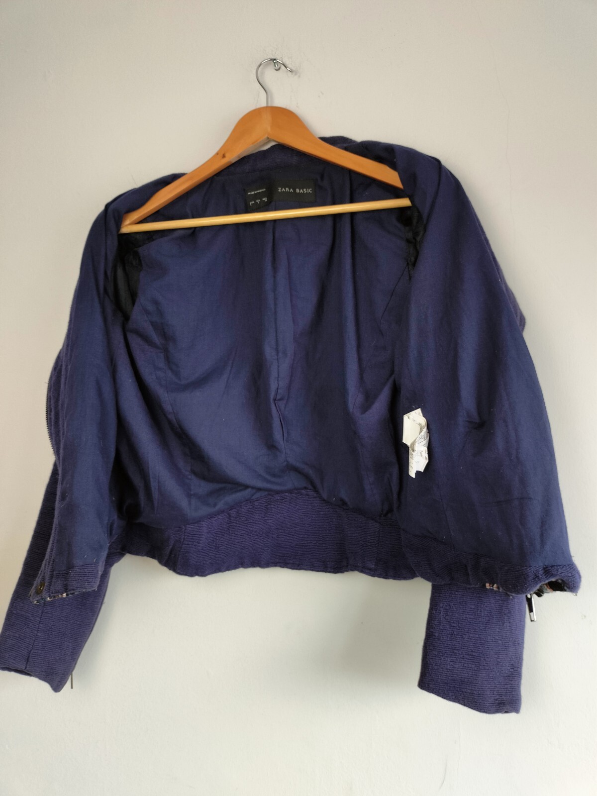 Zara Basic Purple Aztec Full Zip Collared Blazer … - image 5