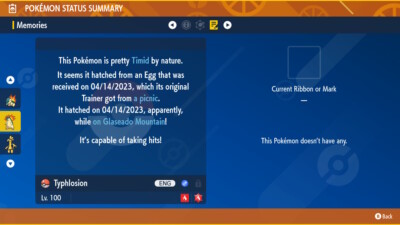 Pokemon Scarlatto E Viola Typhlosion Lucido 6IV Pronto Per Battaglia, Consegna Veloce