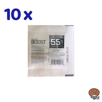 Integra Boost 10 Pack 55% RH à 4g, Befeuchter, einzeln verpackt
