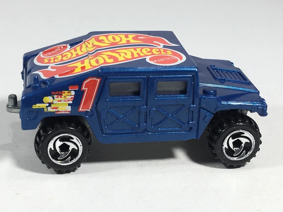 Humvee AM General Corp Hummer Metalflake Blue HW Race Team III 2 1997 Hot Wheels Foto 2 de 4