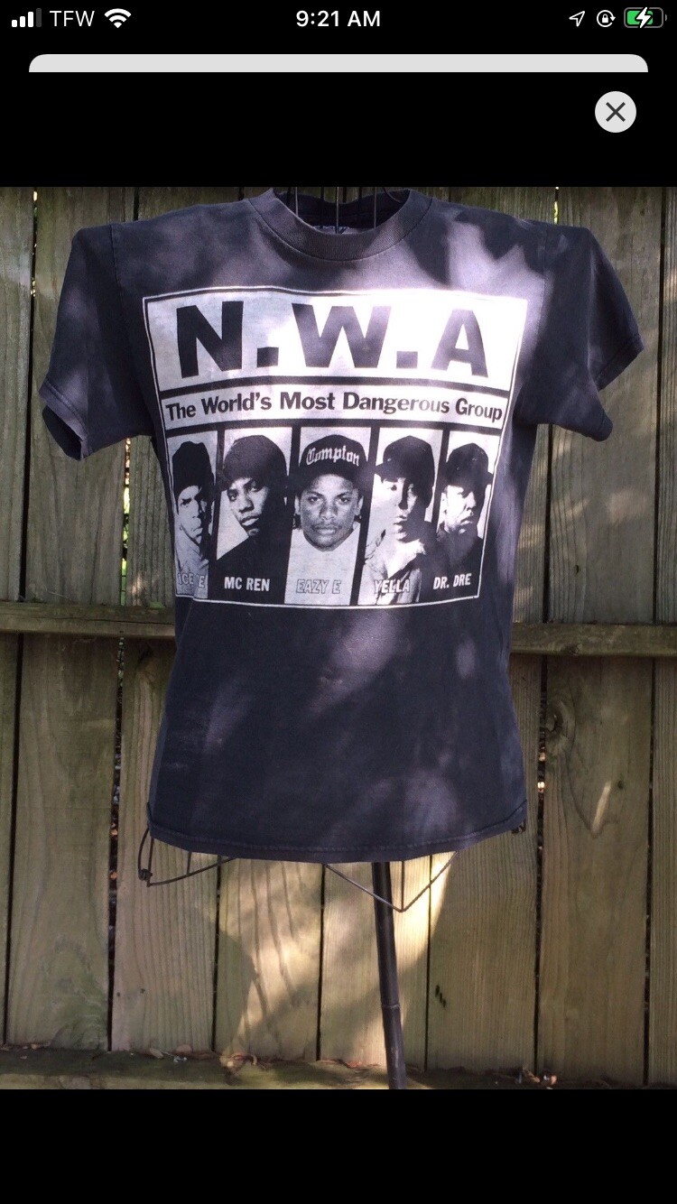 FILA Maglietta NWA Ruthless Records con licenza Gangsta Rap 2006. Piccolo (VINTAGE)