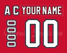 Kelowna Rockets Customized Number Kit for 2019-Present 3rd Uniform