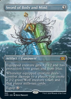 MTG SWORD OF BODY AND MIND EXC - SCHWERT VON KÖRPER UND GEIST - 2XM FULL ART - MAGIC