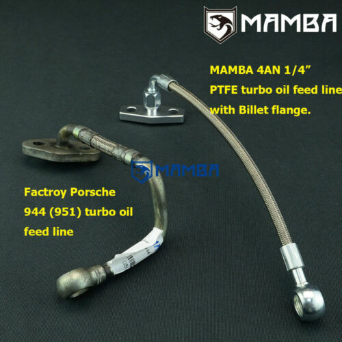 Kit de línea de suministro de aceite turbo MAMBA 85~01 Porsche 944 (951) K26 53269706720 - Imagen 3 de 5