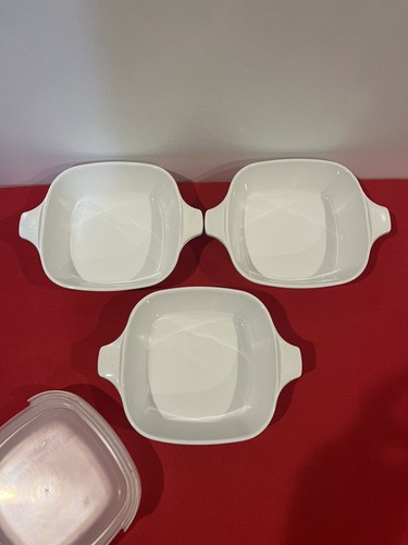 Corning Ware Cornflower Blue Petite Dishes - P-41-B 1 3/4 Cup, Lot Of 3 W/ Lids - Picture 3 of 5
