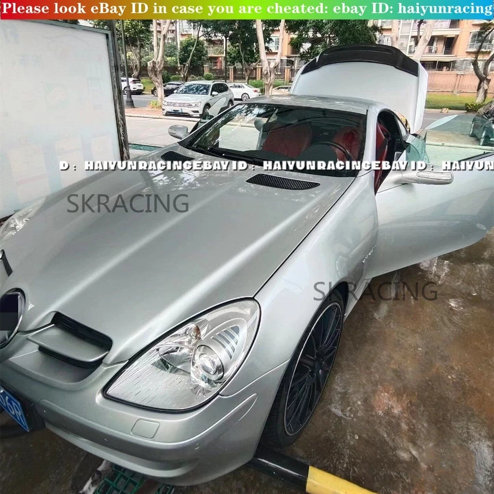 Alerón labial de maletero de fibra de carbono para 05-10 Benz Clase SLK R171 cupé Foto 3 de 4