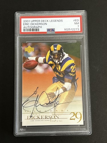 Eric Dickerson 2001 UD Legends Auto #ED PSA 7