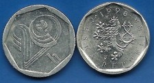 1 Münze aus Tschechoslowakei 20 Heller 1996