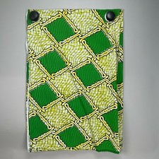 African Fabric Textile 10364 Veritable Super Deluxe Wax Green Yellow 66" Length