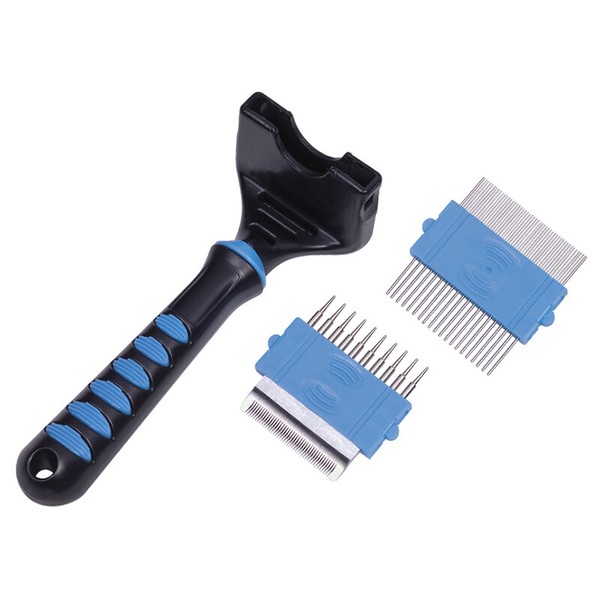 Nobby Comfort Line 4In1 Striegel Flohkamm FellpflegebüRste Hund Katze-image