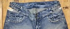 Mudd Jeans Size 5 DELICIOUS Curves Flared Jean Custom Vintage Fit- Distressed