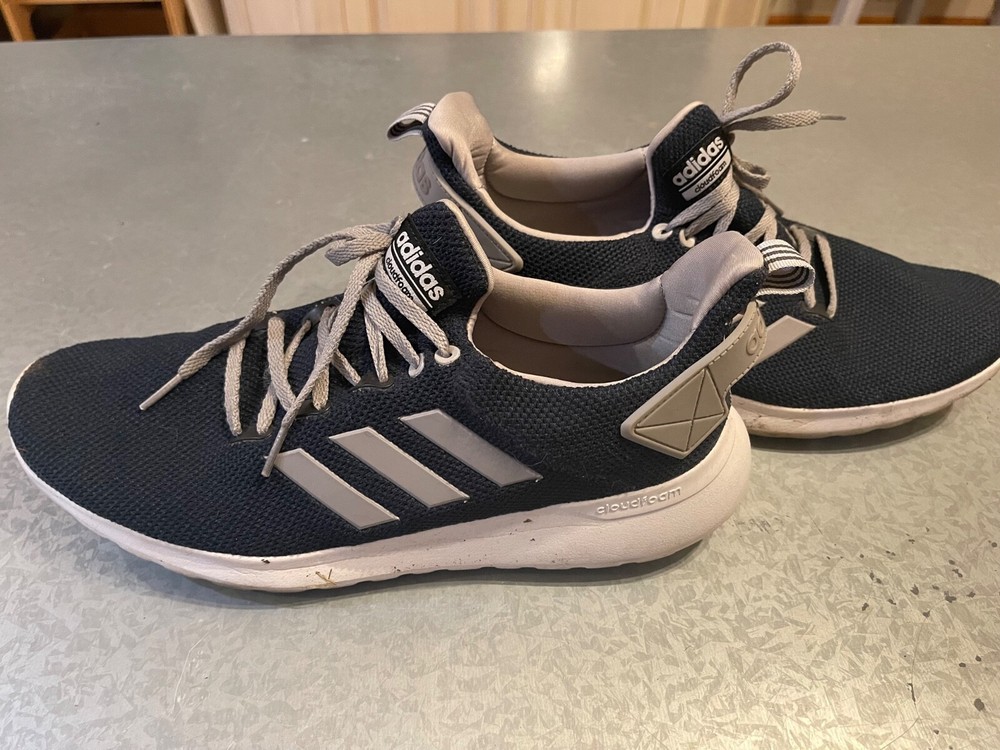 Mens Adidas Cloudfoam Lite Racer 11 NAVY GRAY AND WHITE