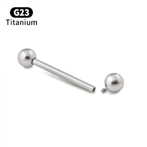 G23 Solid Titanium Body Piercing Labret Lip Studs Ear Nose Ring Eyebrow Barbell - Picture 7 of 10