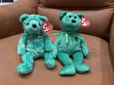 Set of 2 Ty Beanie Baby Bears IRISH - LUCK-e & Dublin 2002