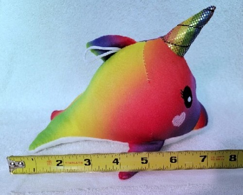 Narwhal Plush Smooshimal Rainbow Unicorn Of The Sea Suffed Animal 7" New w/ Tag - Picture 8 of 8
